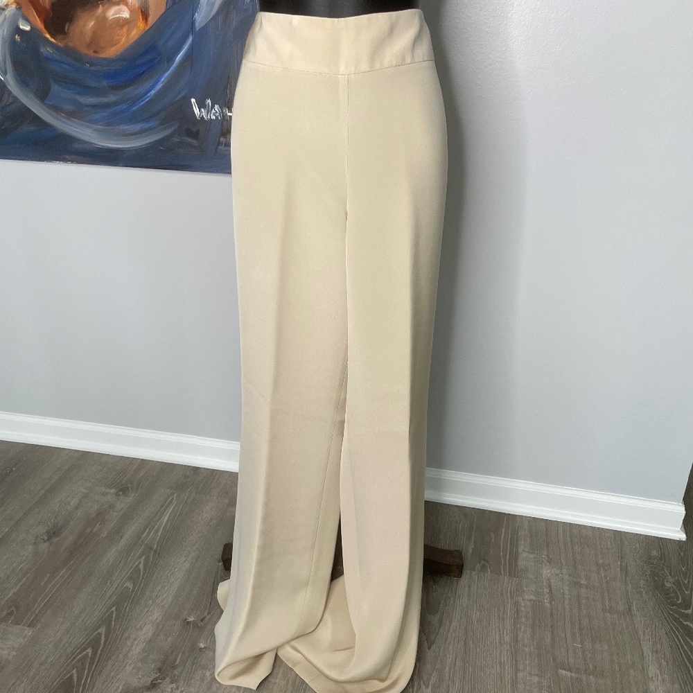 NWT Akris Champagne 100% Silk Pants Size 12